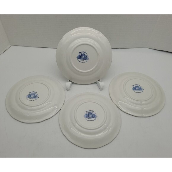Set 4 Kensington Blue Onion Bread Plates 6” Ironstone England - Picture 5 of 8